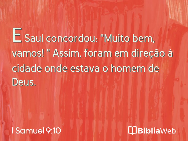 I Samuel 9:10 em imagem para compartilhar