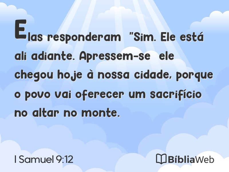 I Samuel 9:12 em imagem para compartilhar