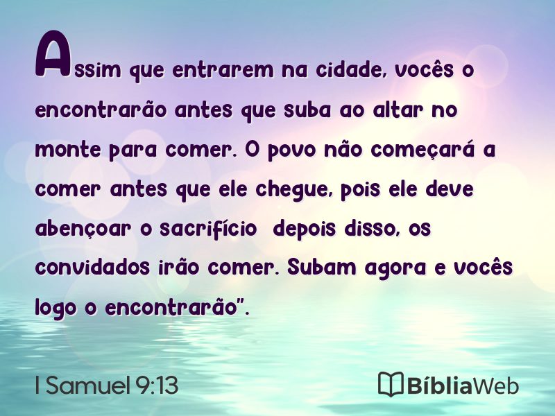 I Samuel 9:13 em imagem para compartilhar