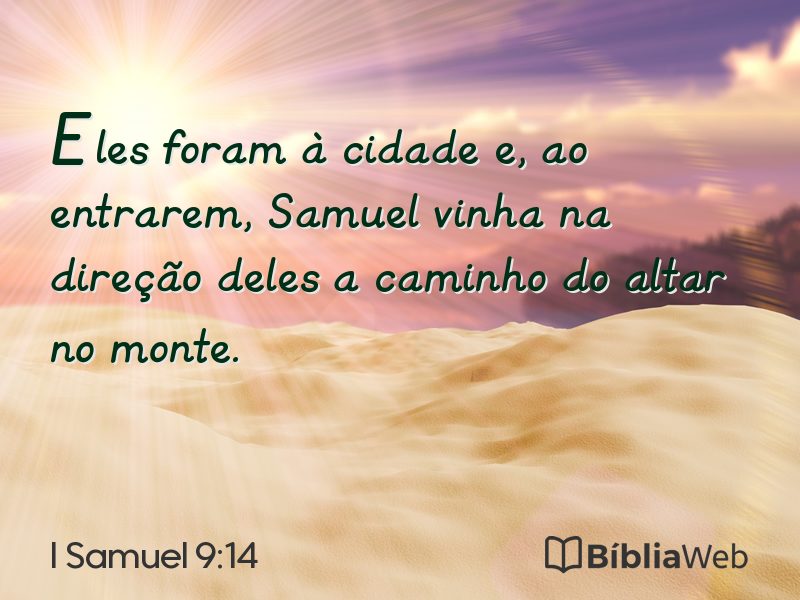 I Samuel 9:14 em imagem para compartilhar