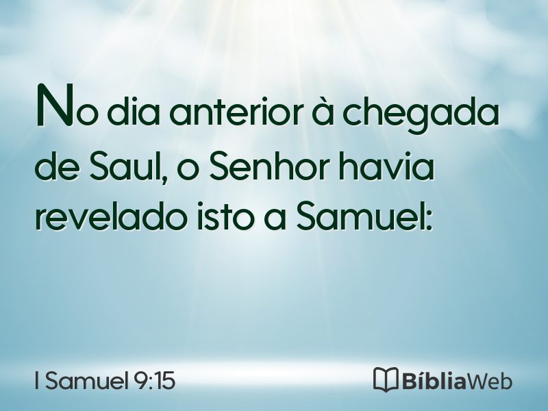 I Samuel 9:15 em imagem para compartilhar
