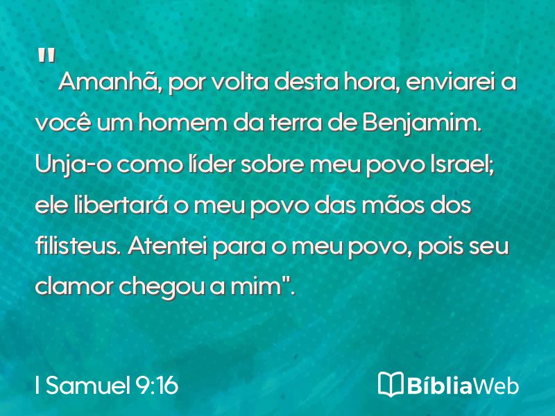 I Samuel 9:16 em imagem para compartilhar