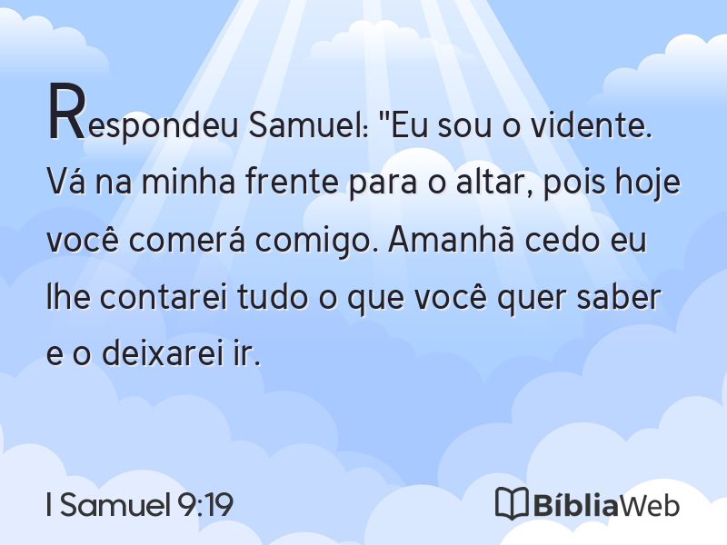 I Samuel 9:19 em imagem para compartilhar