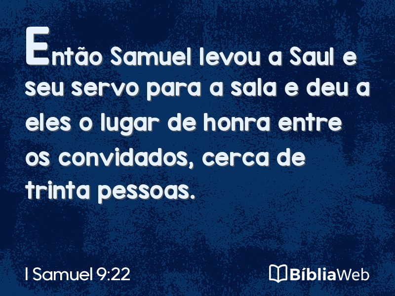 I Samuel 9:22 em imagem para compartilhar