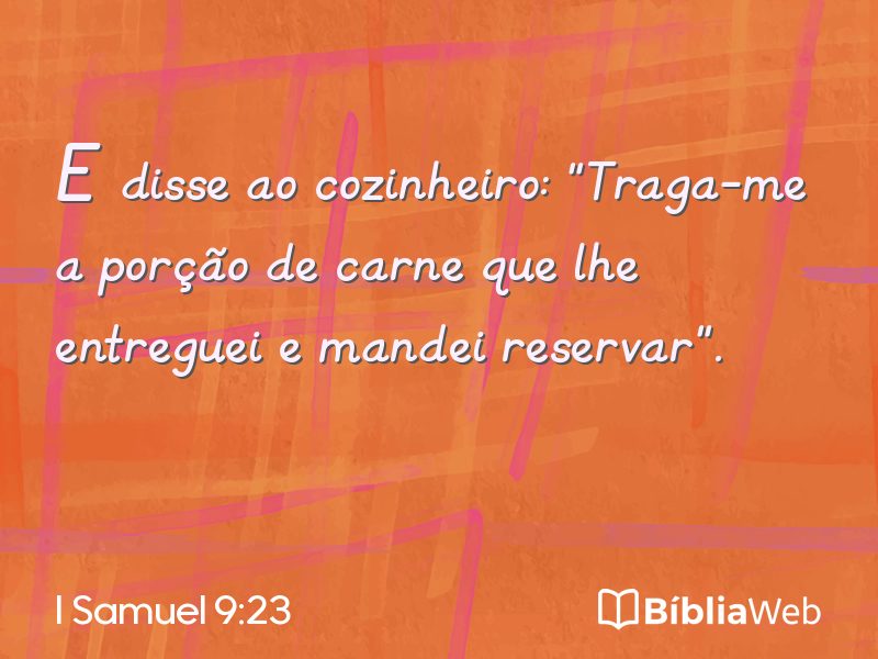 I Samuel 9:23 em imagem para compartilhar