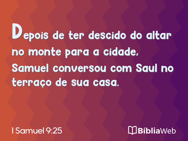 I Samuel 9:25 em imagem para compartilhar