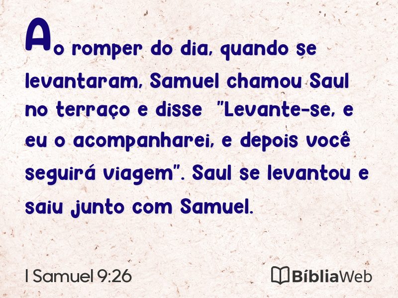 I Samuel 9:26 em imagem para compartilhar