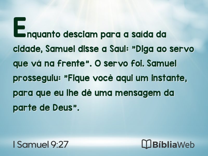 I Samuel 9:27 em imagem para compartilhar