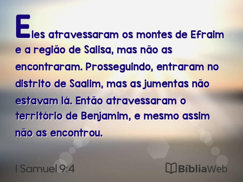 I Samuel 9:4 em imagem para compartilhar