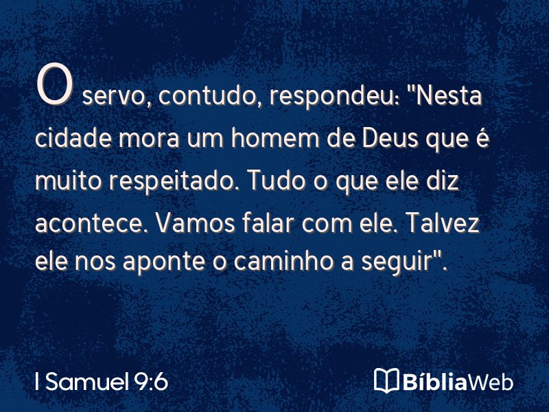 I Samuel 9:6 em imagem para compartilhar