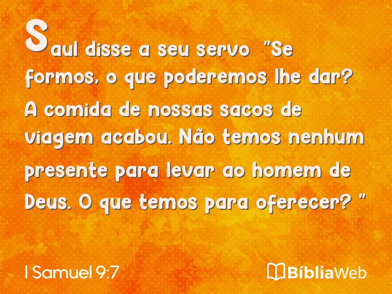 I Samuel 9:7 em imagem para compartilhar