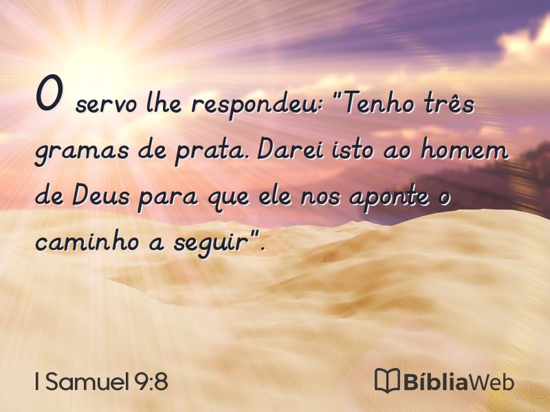 I Samuel 9:8 em imagem para compartilhar