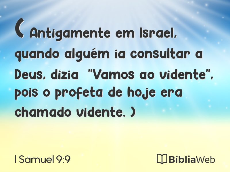 I Samuel 9:9 em imagem para compartilhar