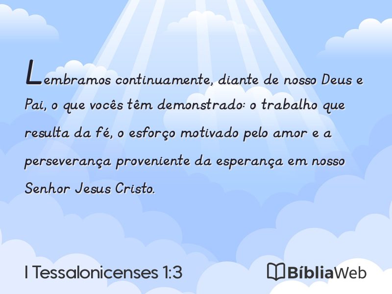 I Tessalonicenses 1:3 em imagem para compartilhar