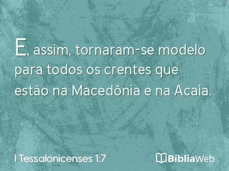I Tessalonicenses 1:7 em imagem para compartilhar