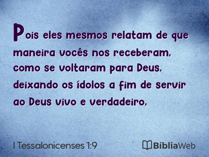 I Tessalonicenses 1:9 em imagem para compartilhar