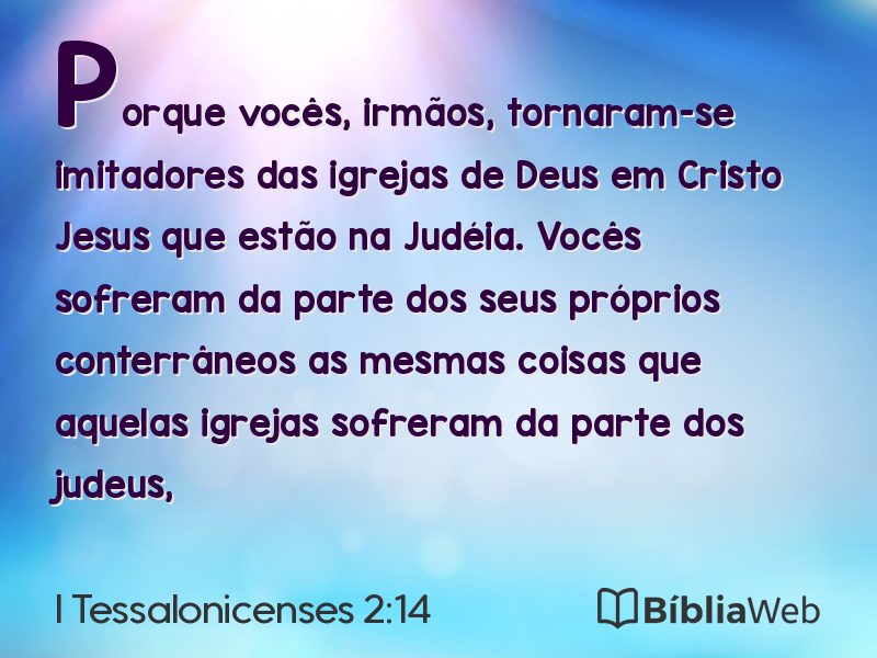 I Tessalonicenses 2:14 em imagem para compartilhar