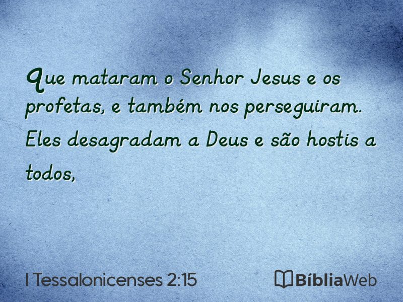 I Tessalonicenses 2:15 em imagem para compartilhar