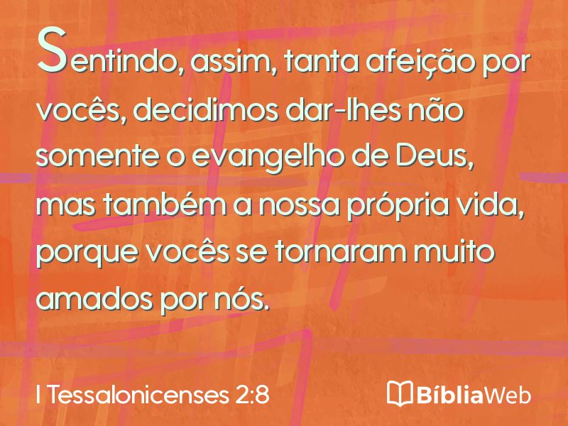 I Tessalonicenses 2:8 em imagem para compartilhar