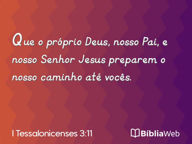 I Tessalonicenses 3:11 em imagem para compartilhar