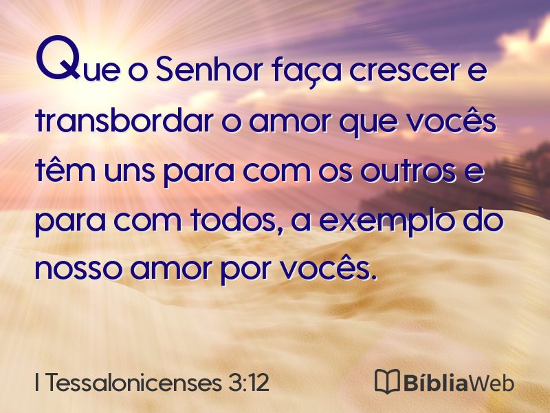 I Tessalonicenses 3:12 em imagem para compartilhar