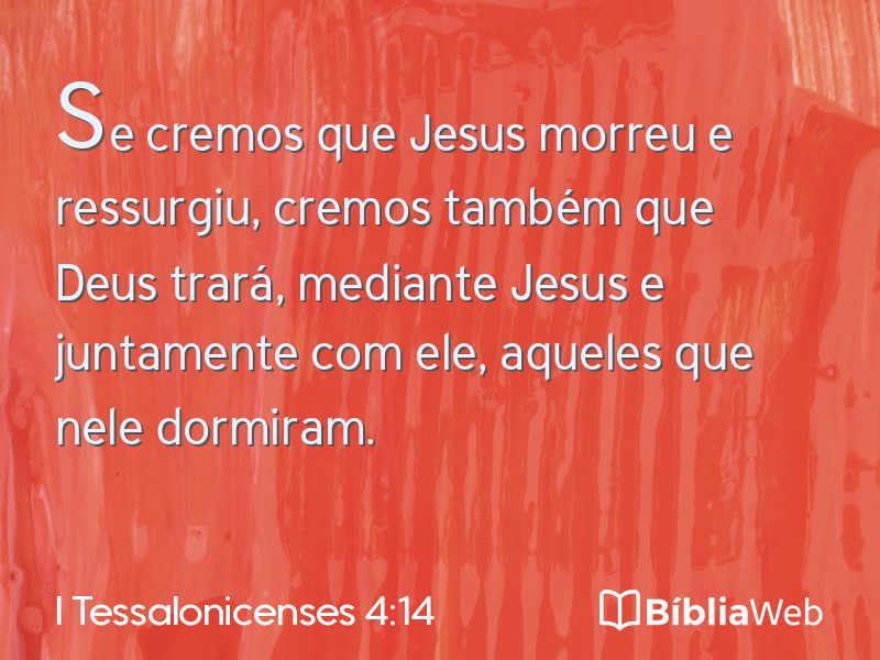 I Tessalonicenses 4:14 em imagem para compartilhar