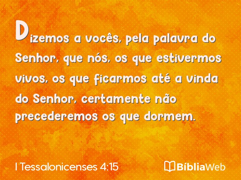 I Tessalonicenses 4:15 em imagem para compartilhar