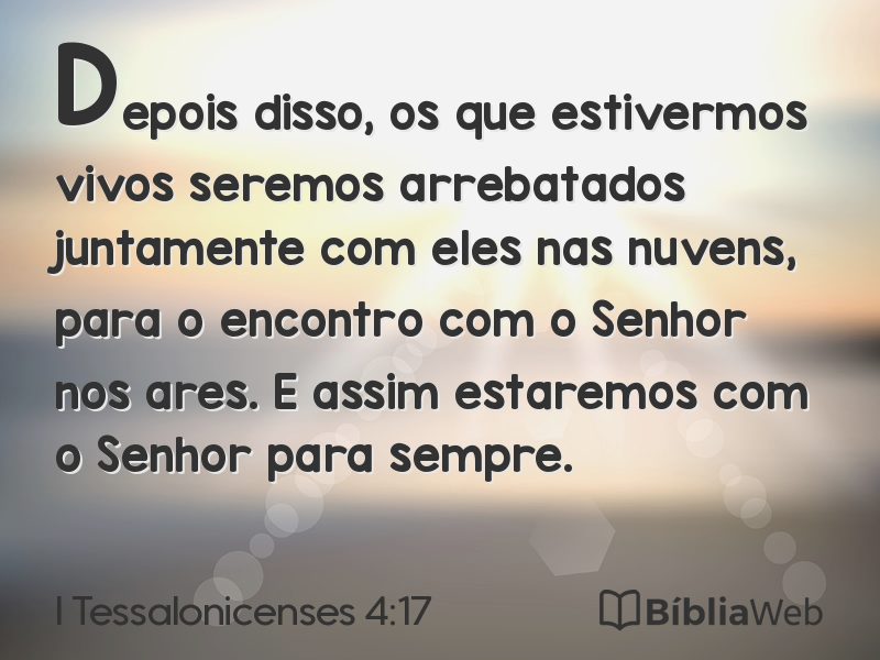 I Tessalonicenses 4:17 em imagem para compartilhar
