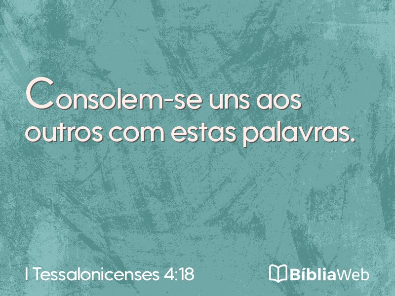 I Tessalonicenses 4:18 em imagem para compartilhar