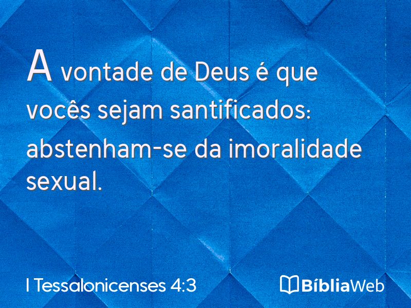 I Tessalonicenses 4:3 em imagem para compartilhar