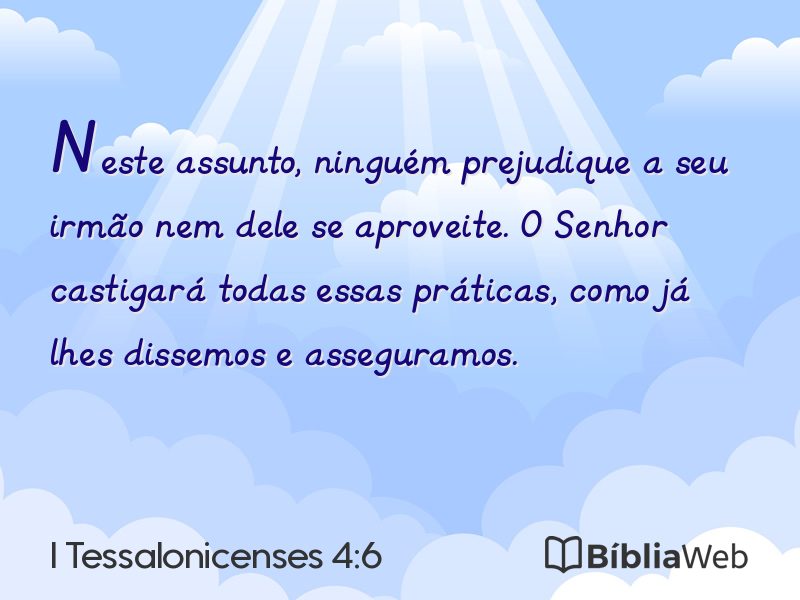 I Tessalonicenses 4:6 em imagem para compartilhar