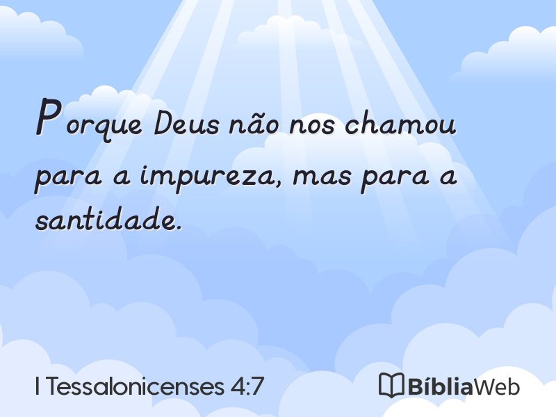 I Tessalonicenses 4:7 em imagem para compartilhar