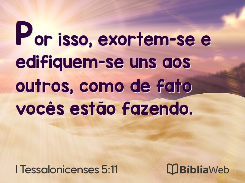 I Tessalonicenses 5:11 em imagem para compartilhar