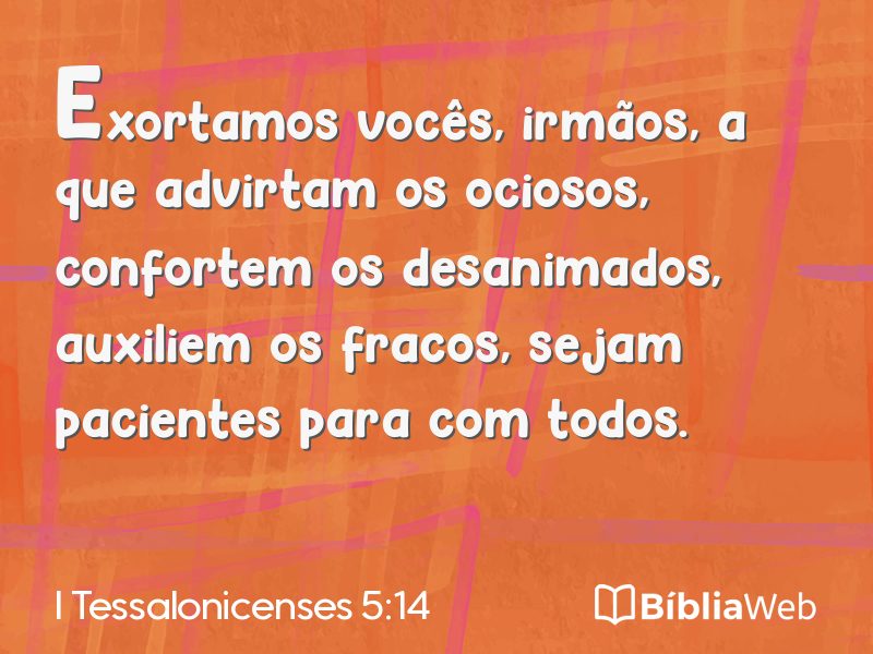 I Tessalonicenses 5:14 em imagem para compartilhar