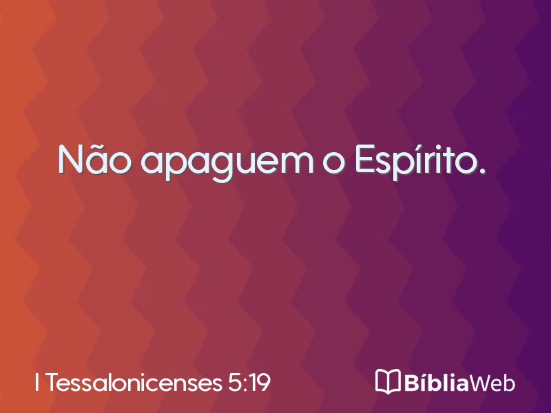 I Tessalonicenses 5:19 em imagem para compartilhar
