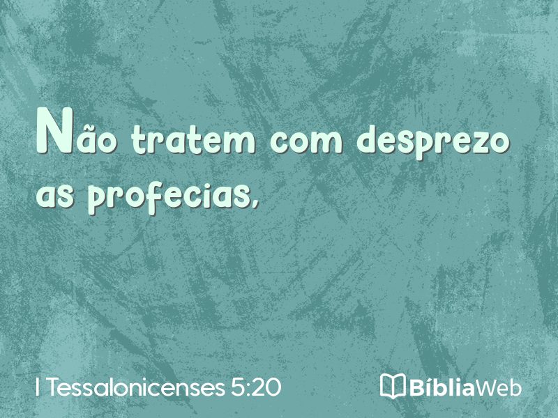 I Tessalonicenses 5:20 em imagem para compartilhar