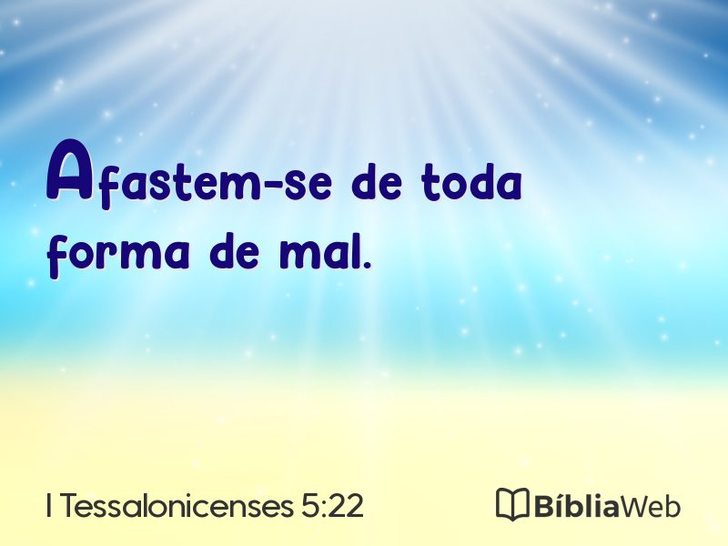 I Tessalonicenses 5:22 em imagem para compartilhar