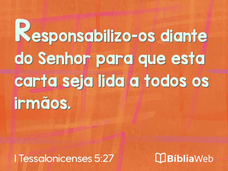 I Tessalonicenses 5:27 em imagem para compartilhar