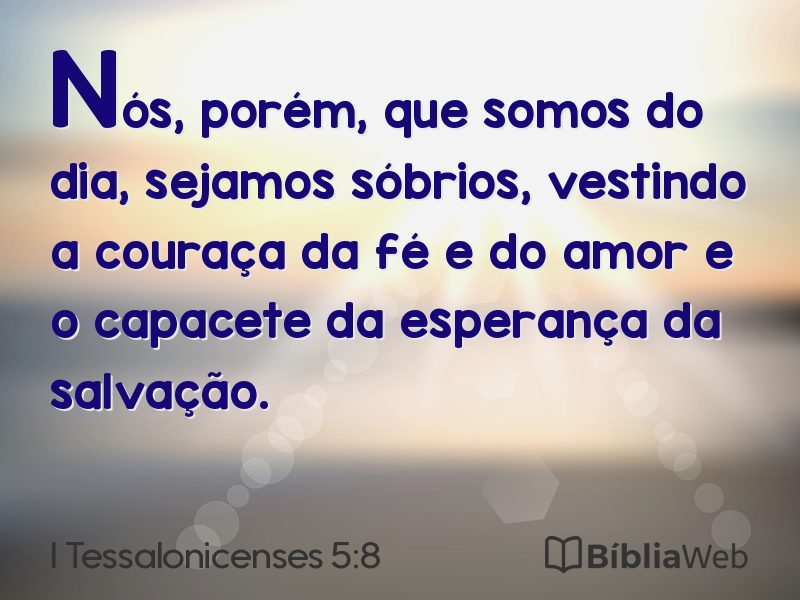I Tessalonicenses 5:8 em imagem para compartilhar