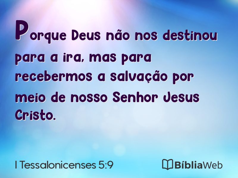 I Tessalonicenses 5:9 em imagem para compartilhar