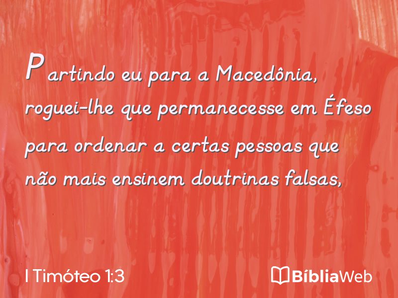 I Timóteo 1:3 em imagem para compartilhar
