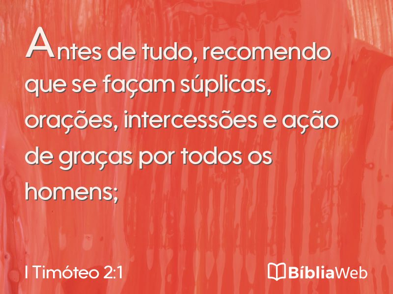 I Timóteo 2:1 em imagem para compartilhar