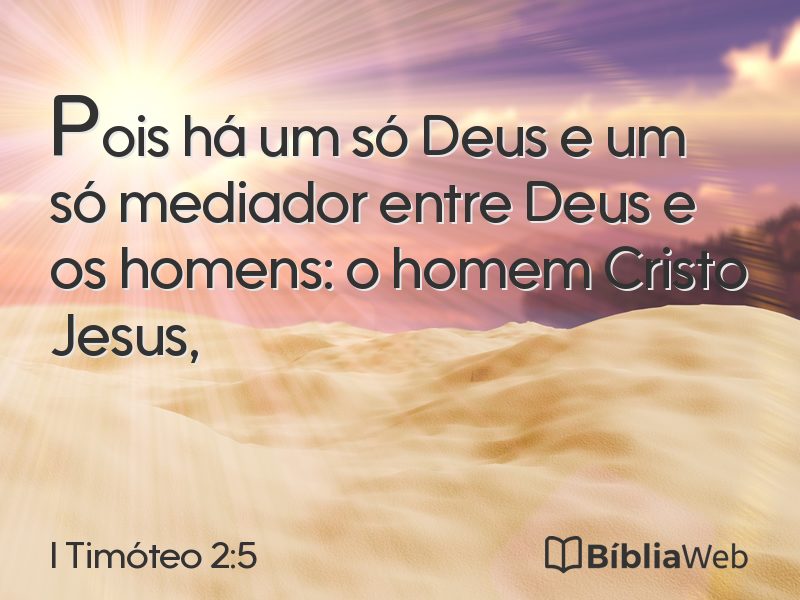 I Timóteo 2:5 em imagem para compartilhar