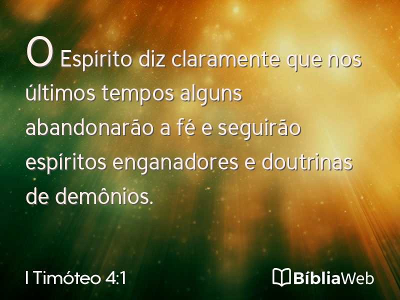 I Timóteo 4:1 em imagem para compartilhar
