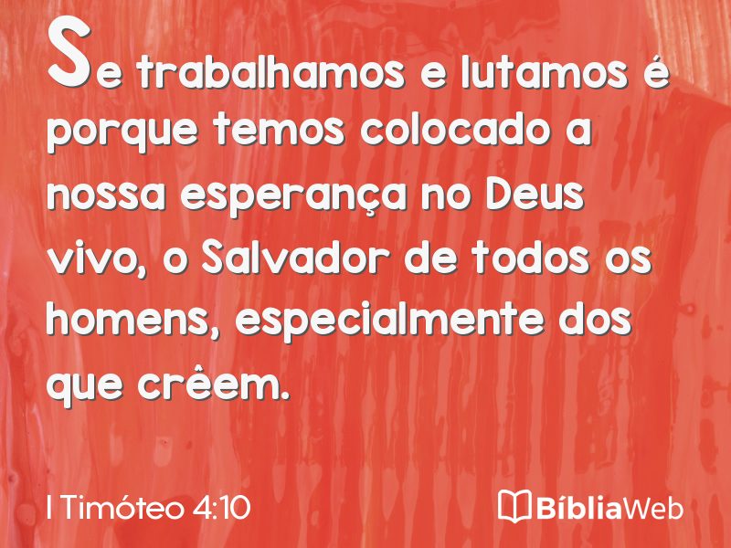 I Timóteo 4:10 em imagem para compartilhar