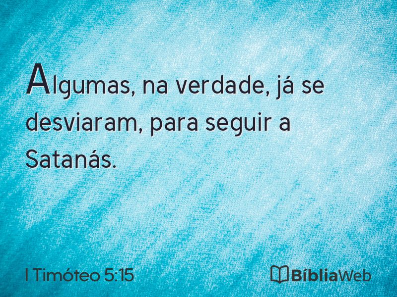 I Timóteo 5:15 em imagem para compartilhar