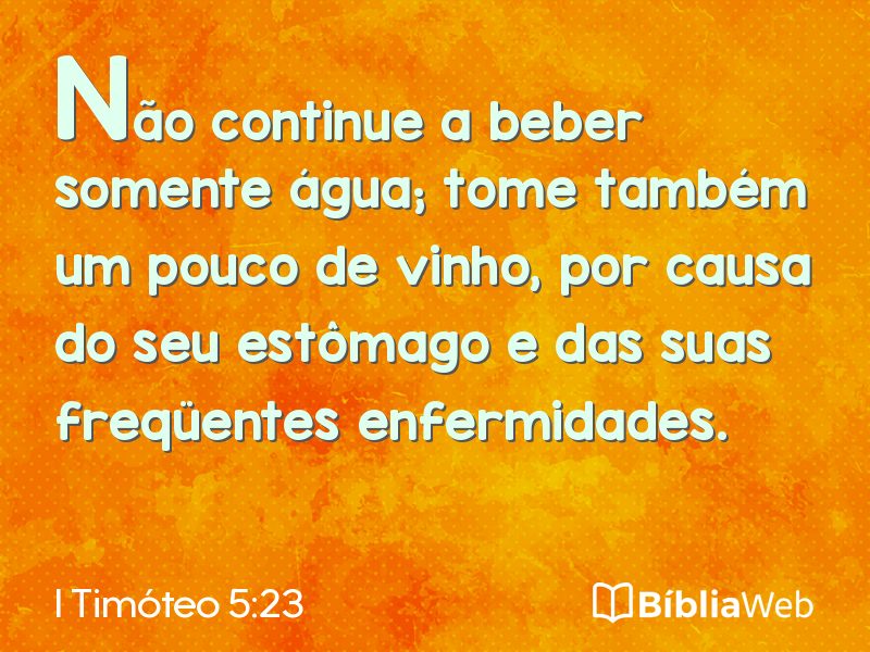 I Timóteo 5:23 em imagem para compartilhar