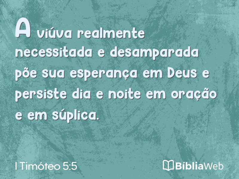 I Timóteo 5:5 em imagem para compartilhar