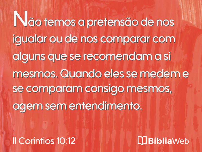 II Coríntios 10:12 em imagem para compartilhar