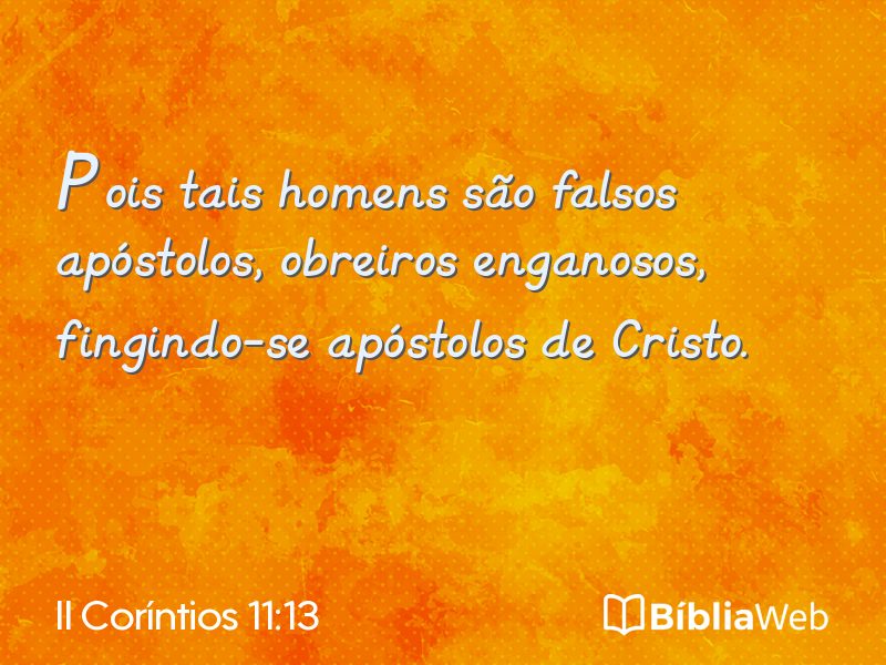 II Coríntios 11:13 em imagem para compartilhar